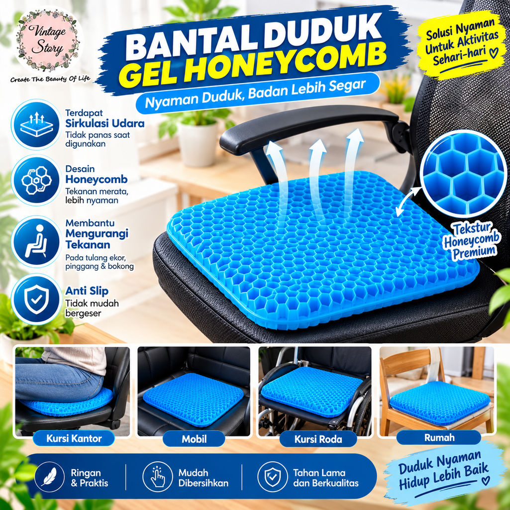 Bantal Alas Duduk Silikon Gel