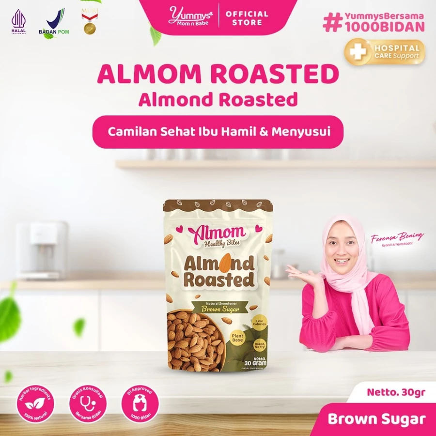 Almom Roasted Kacang Almond Panggang